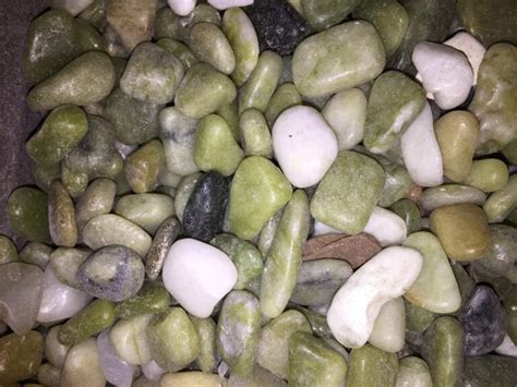 Polished Jade Pebbles Mm Kg Bag Smart Stone Landscape Supplies
