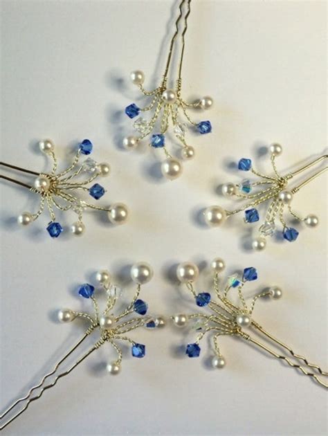 Sapphire Bridal Hair Pins Sapphire Crystal Hair Pins Etsy