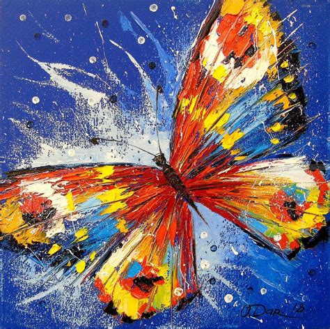 Schmetterling Gemälde Impressionismus Tiere Tanz Blumen Natur