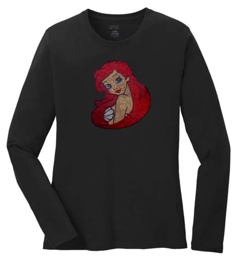 Womens Ariel Little Mermaid T Shirt Disney Ladies Tee Shirt S 4xl Long Sleeve Ebay