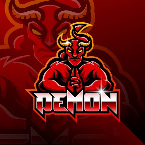 Demon Esport Mascot Logo Design By Visink TheHungryJPEG