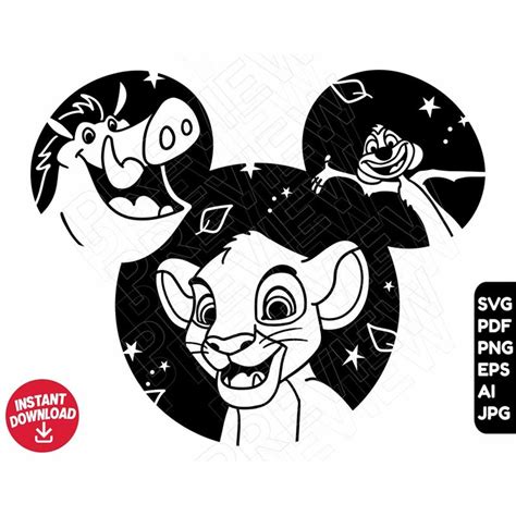 The Lion King SVG Png Clipart Timon Pumbaa Simba Disneylan Inspire