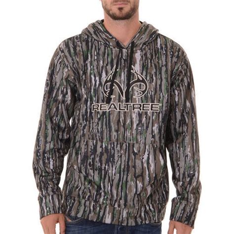 Realtree And Mens Camo Performance Pullover Fleece Hoodie
