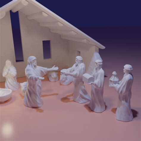 3d Printed Christmas Nativity By Theinnerway Pinshape