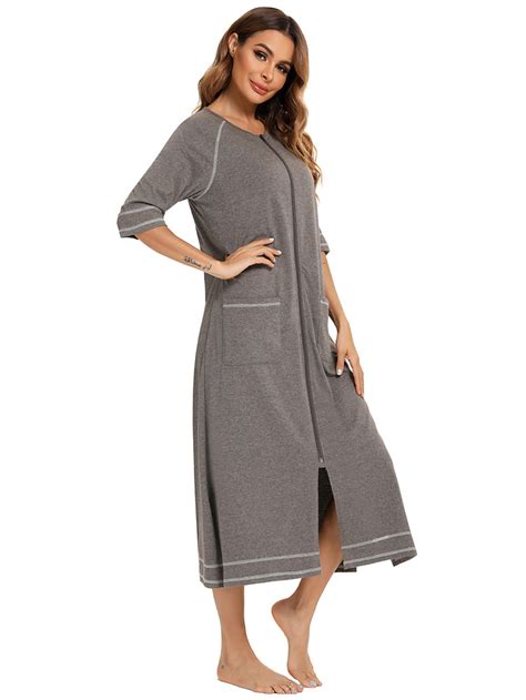 Zipper Up Robe With Pockets 1sansome