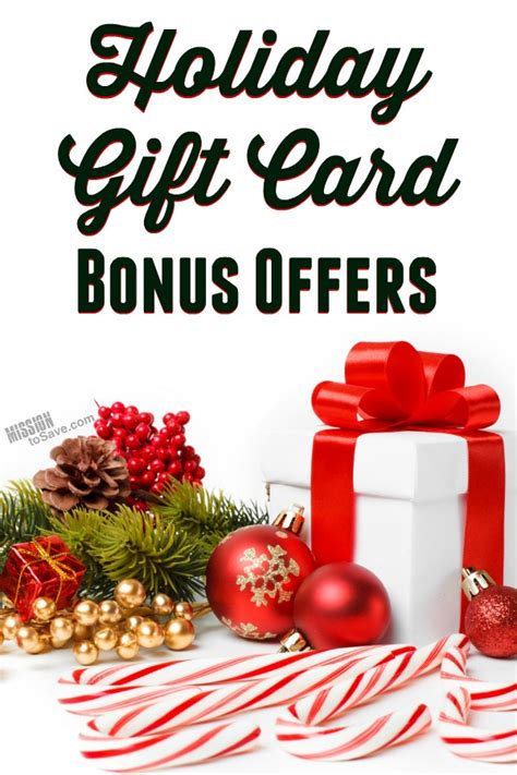 All of them are verified and below are 46 working coupons for gift card deals from reliable websites that we have updated for. Tis the Season for Holiday Bonus Gift Card Offers! - Mission: to Save