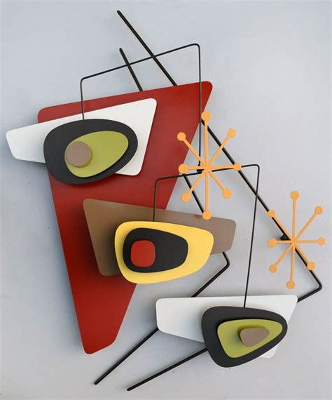 retro modern metal art sculptures mid century wall art modern art abstract sculpture art