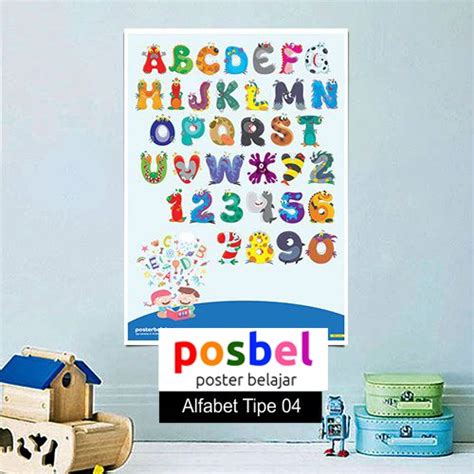 Jual Posbel Alfabet Tipe Poster Mainan Edukasi Edukatif Belajar