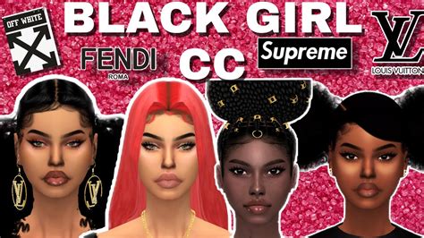 The Best Black Girl Cc For The Sims 4 Cc Links Fendi Louis Vuitton