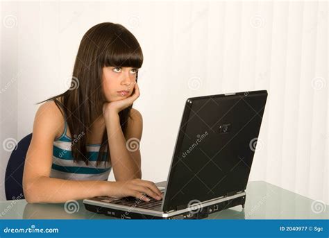 A Bored Girl Stock Image Image Of Office Work Bored 2040977