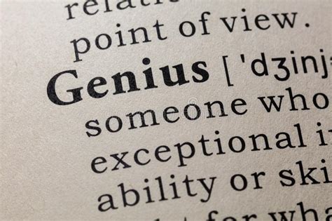 Definition of genius stock photo. Image of printing - 125848926