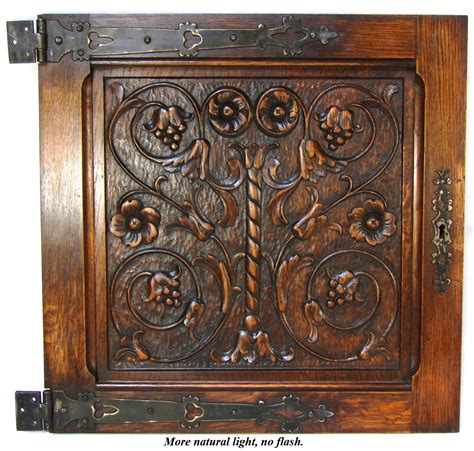 Pair Antique Victorian 20 Carved Architectural Furniture
