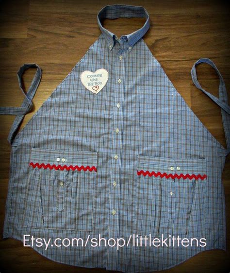 Custom Made Button Down Shirt Apron From Your Treasured Piece Etsy