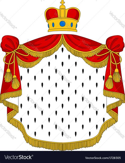 Red Royal Mantle Royalty Free Vector Image Vectorstock