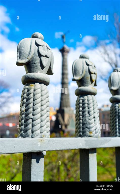 The Russo Turkish War Memorial Column Between The Fence Finials At The