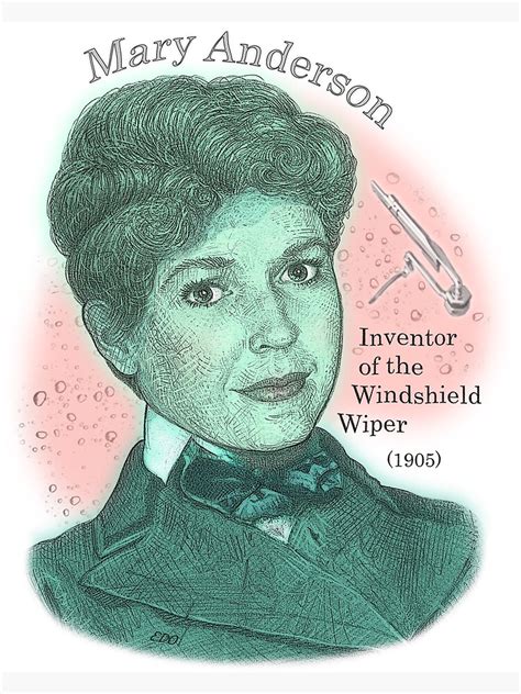 Mary Anderson Inventor Of The Windshield Wiper Poster For Sale By