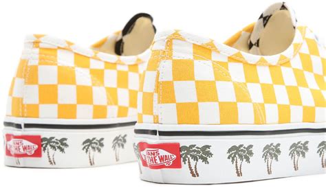Vans Ua Authentic Sidewall Palm Tree Checkerboard Womens Trainers