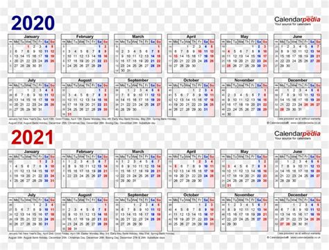 Work Weeks Calendar 2020 Exam Calendar