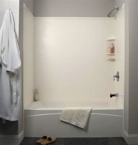 Our backwall kits are a great alternative to expensive tile and will add a modern look with an attractive pattern and glass shelves. Learn How To Install a Tub Surround | RenoCompare