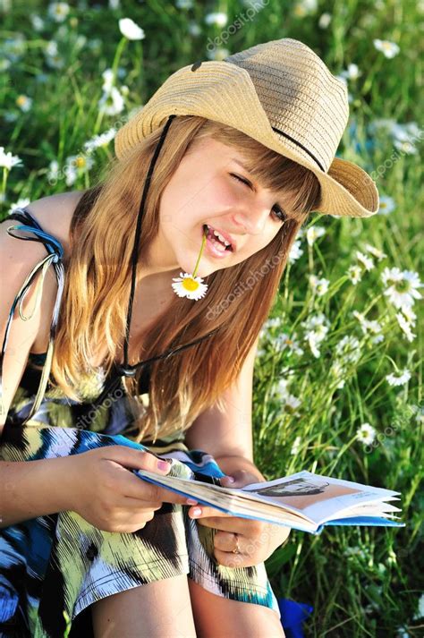 Teen Girl Reading A Book Stock Photo By ©reanas 7260019