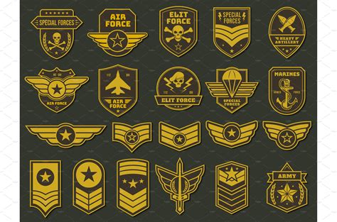 Army Badges Military Units Emblems Masterbundles
