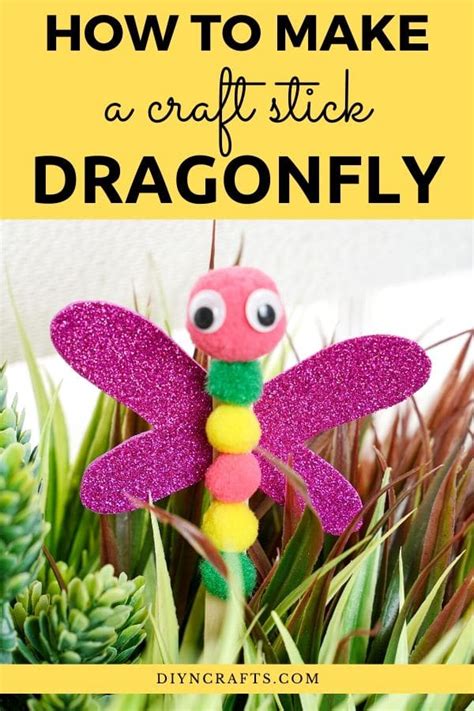 Colorful Craft Stick Dragonfly Kids Crafts Video Diy And Crafts