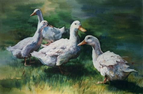 White Duck Painting At Explore Collection Of White