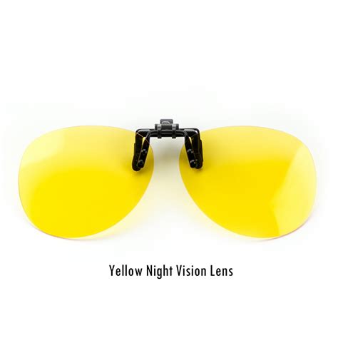 buy cyxus pilot polarized clip on sunglasses uv400 protection anti glare yellow lenses special