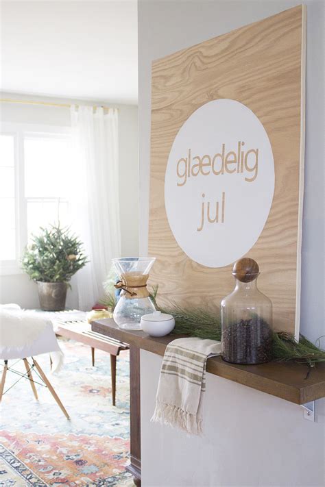 Scandinavian style & charming decor, tour cozy apartment. DIY Scandinavian Christmas Sign -- Annabode