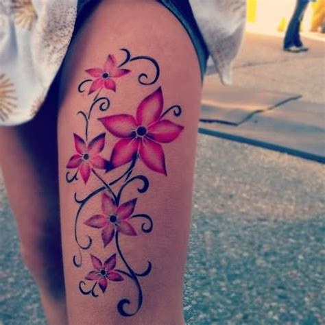 40 Amazing Flower Leg Tattoos