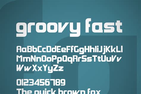 The text generator section features simple tools that let you create graphics with fonts of different styles as well as various text effects; Groovy Fast Font | Zdeněk Gromnica | FontSpace