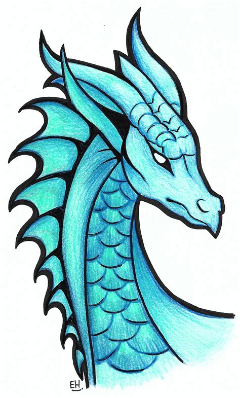 Blue Dragon Drawing Free Download On Clipartmag
