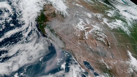 Smoke From California Wildfires Stretches At Least 600 Miles Satellite
