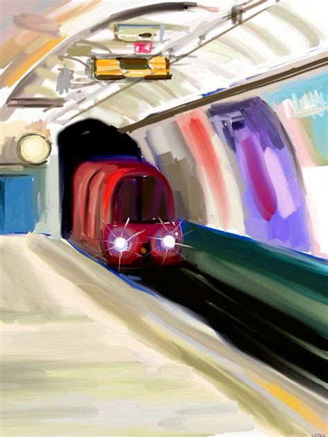 London Underground Station Spent A Few Minutes Sketching The Moment