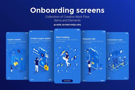 15 App Screens Various Topics Onboarding Onboarding App User Interface
