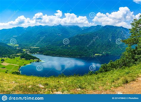 Lake Bohinj In The Julian Alps Bojinj Valley Slovenia Stock Photo