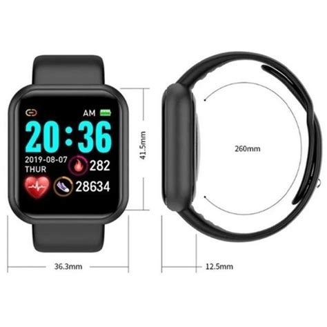 Relogio Inteligente Smartwatch D20 Preto Caixa Bluetooth Preto Netshoes