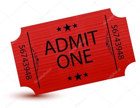 Admit One Movie Ticket Isolated On White — Stock Photo © Alexmillos