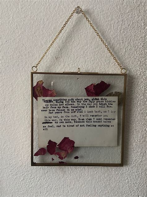 Customizable Postcard Poetry In Beautiful Double Sided Frame Etsy