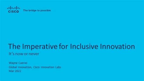 The Imperative For Inclusive Innovation