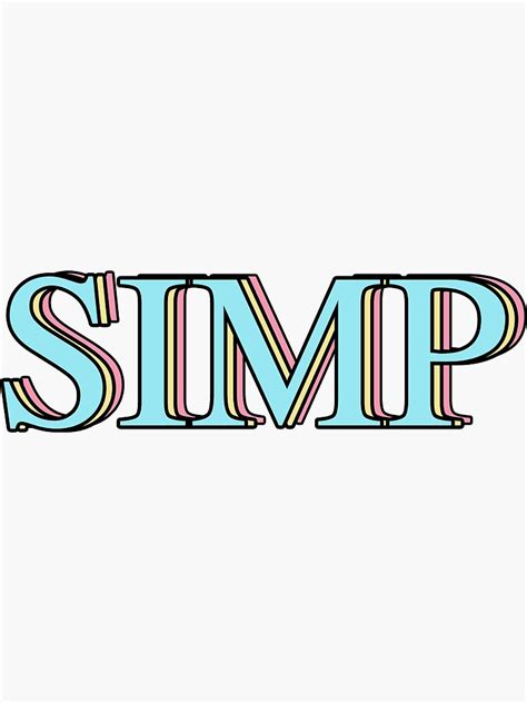 Simp Sticker By Short Lauren Redbubble