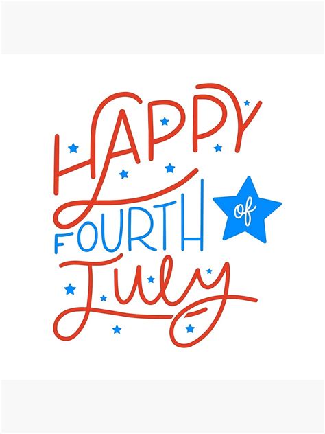 Happy Fourth Of July Word Art Art Print By Shivak Ghale Redbubble