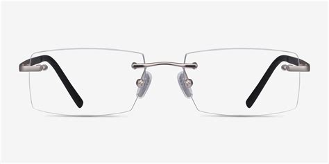 Collector Rectangle Silver Rimless Eyeglasses Eyebuydirect