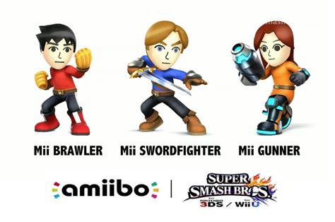 Amiibo Mii Paquete 3 Figuras Nuevo Sellado Super Smash Bros 99000