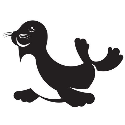 Silhouette Of A Seal Free Svg