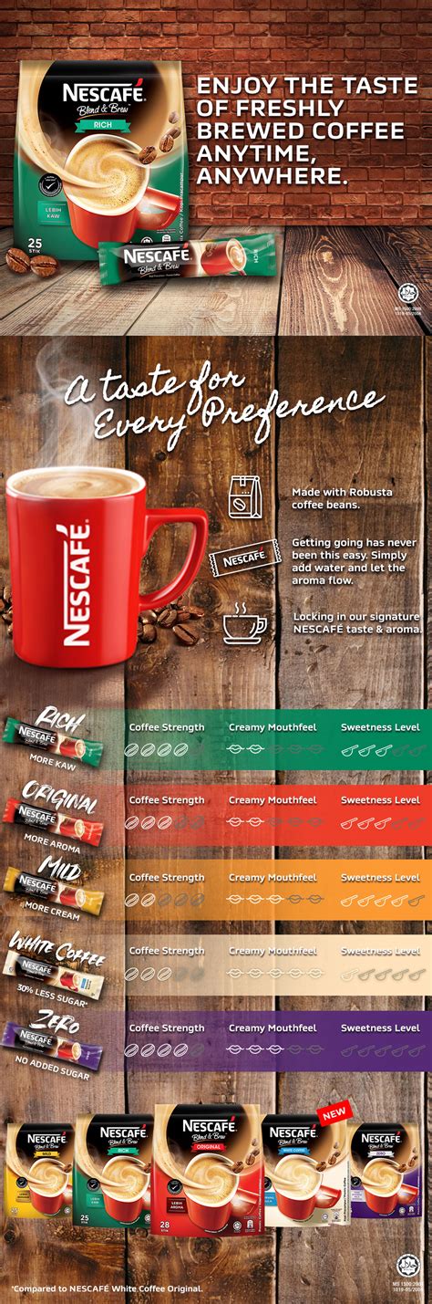 Nescaf blend & brew original is your perfect morning cup of coffee in a convenient single serve stick packs. NESCAFE Blend and Brew Rich 19g, Buy 1 Free 1 Munchy s ...