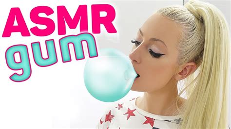 ASMR Chewing Gum Eating Sounds RELAXING SOUND EAR TO EAR WHISPERING