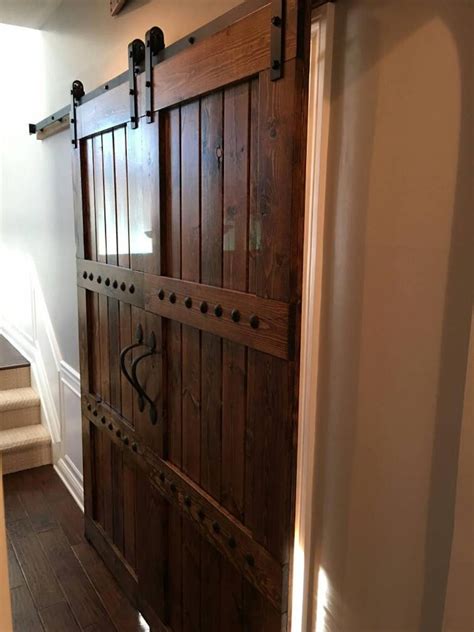 Interior Double Barn Door Package Double Doors Sliding Etsy Porte