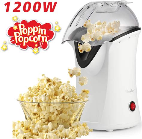 Homdox Hot Air Popcorn Machine 1200 W Popcorn Popper