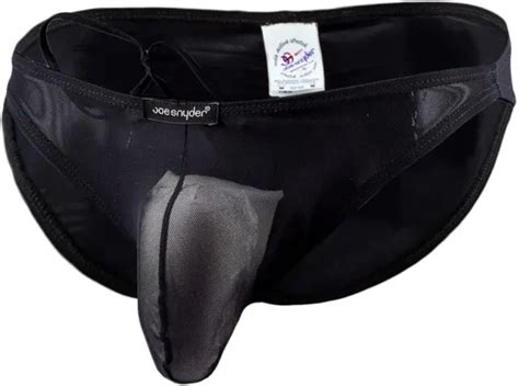 Joe Snyder Mens Sheer Mesh Bikini Maxi Bulge 01 Brief Slip Enhancing